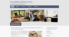 Desktop Screenshot of pasoroblesbusinesscenter.com