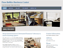 Tablet Screenshot of pasoroblesbusinesscenter.com